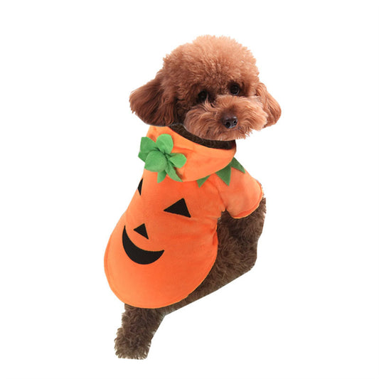 Aiitle Cute Fleece Pet Pumpkin Costume
