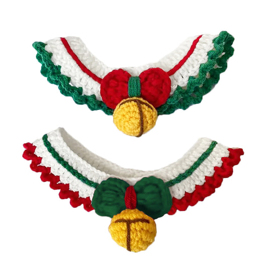 Aiitle Christmas Knitted Cat Collar