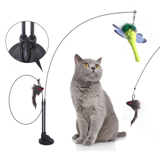 Aiitle Double Wand Suction Cat Toys