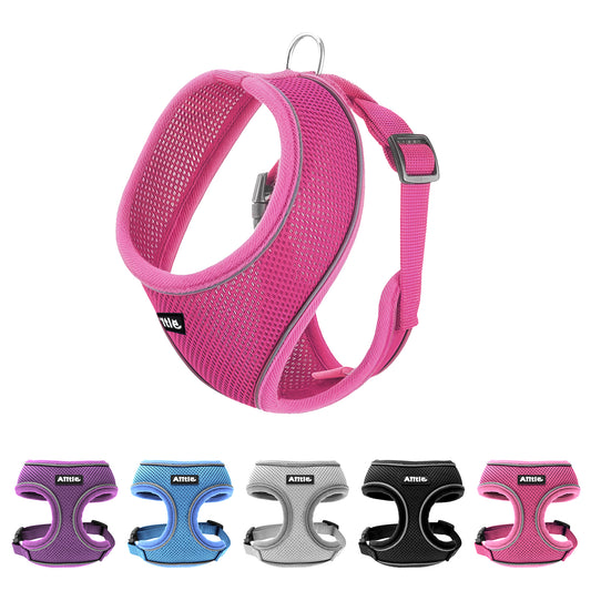 Aiitle Adjustable Mesh Small Dog Harness Hot Pink