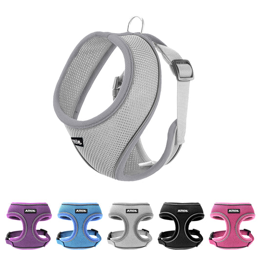 Aiitle Adjustable Mesh Small Dog Harness Gray