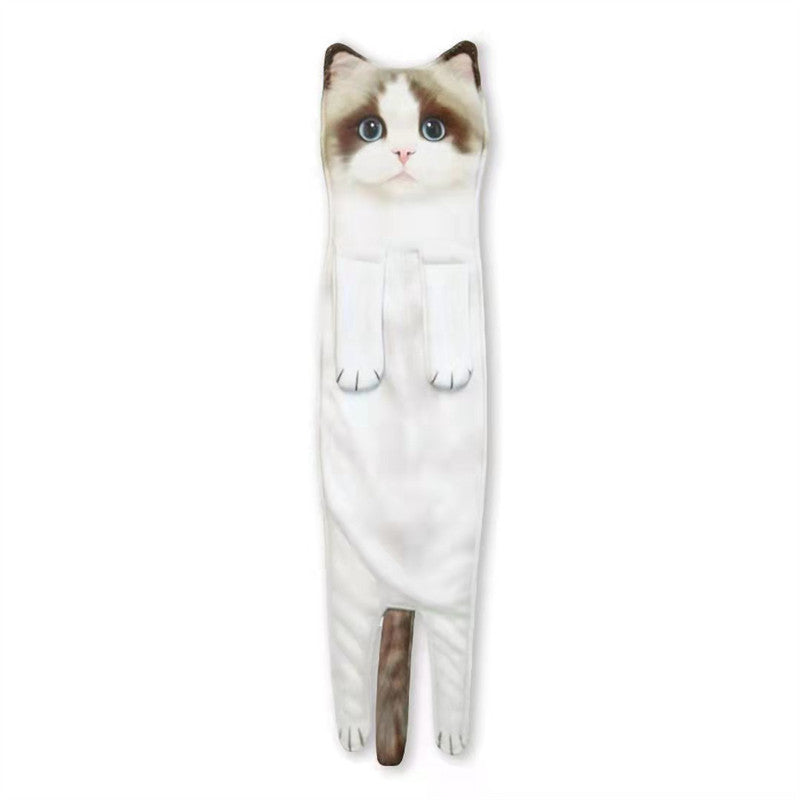 Aiitle Cute Cat Hand Towel