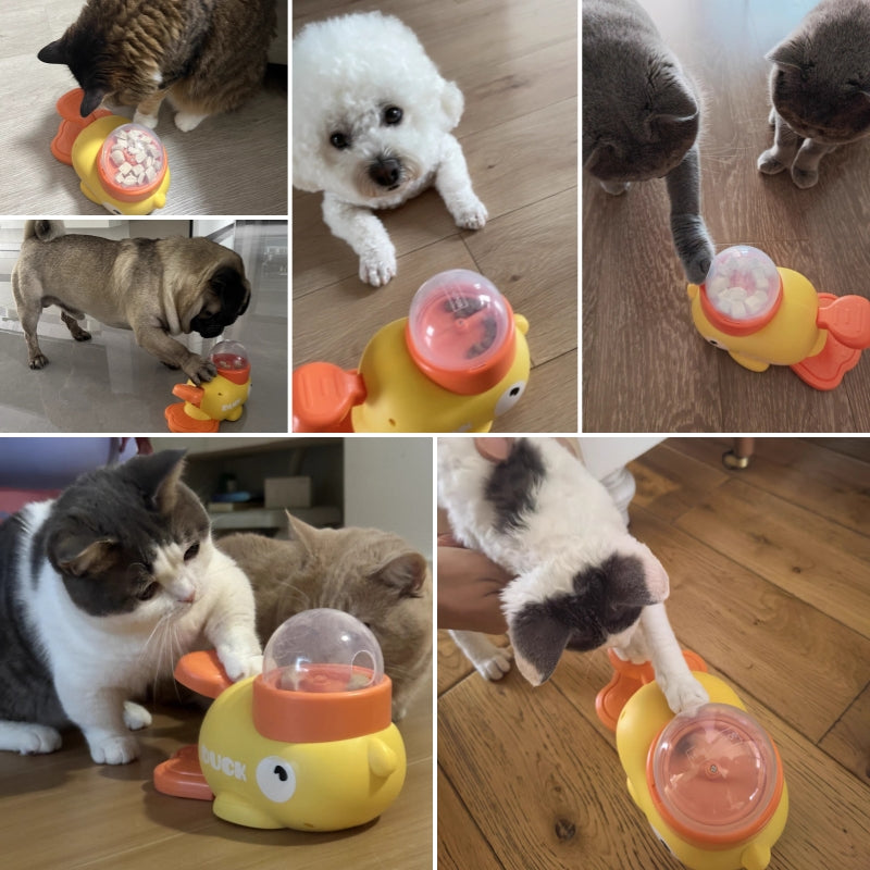 Aiitle Cute Duck Pet Treat Dispenser