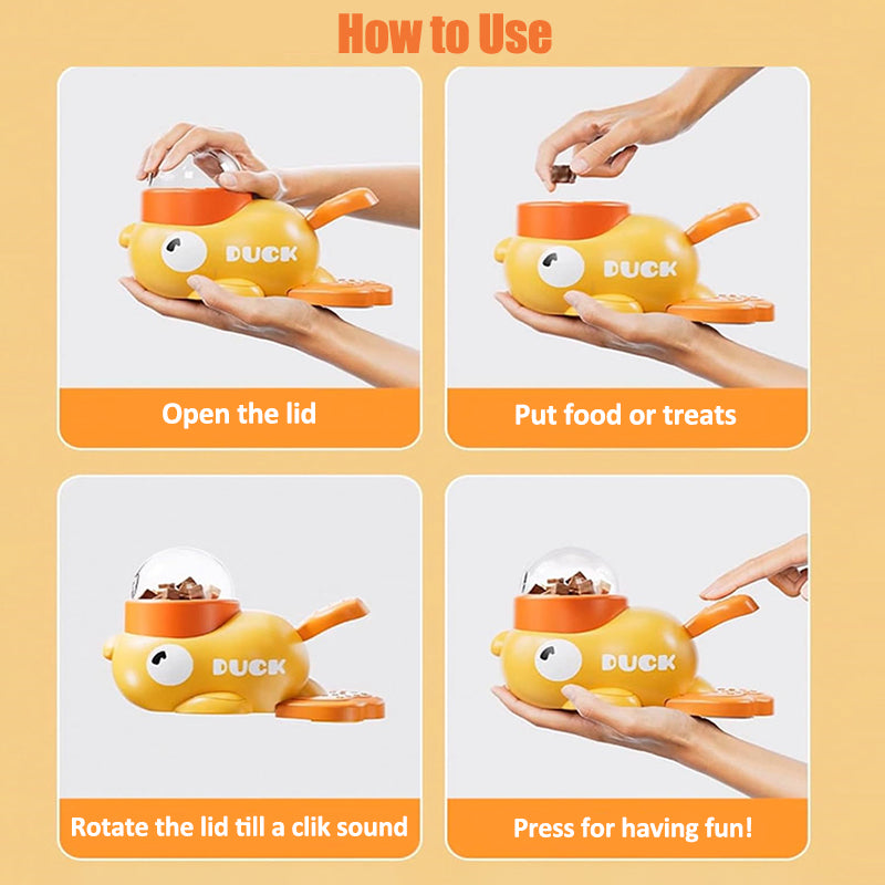 Aiitle Cute Duck Pet Treat Dispenser