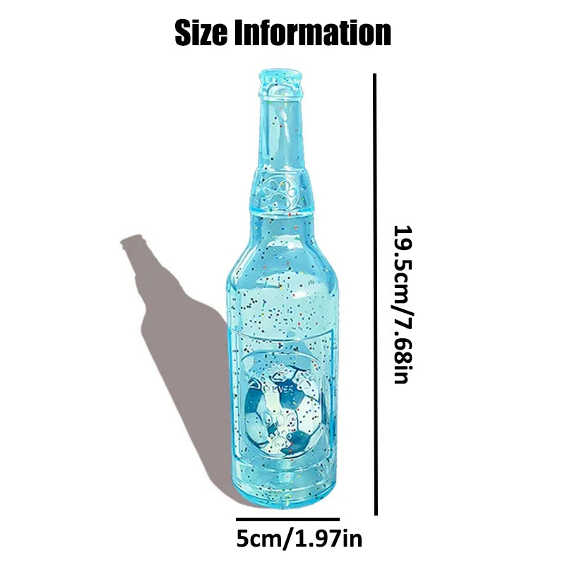 Aiitle Upgrade Glitter Dog Bottle Toy with Ball