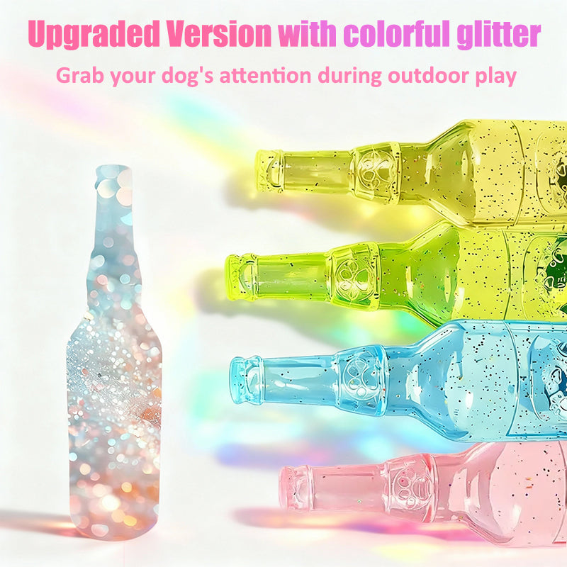 Aiitle Upgrade Glitter Dog Bottle Toy with Ball