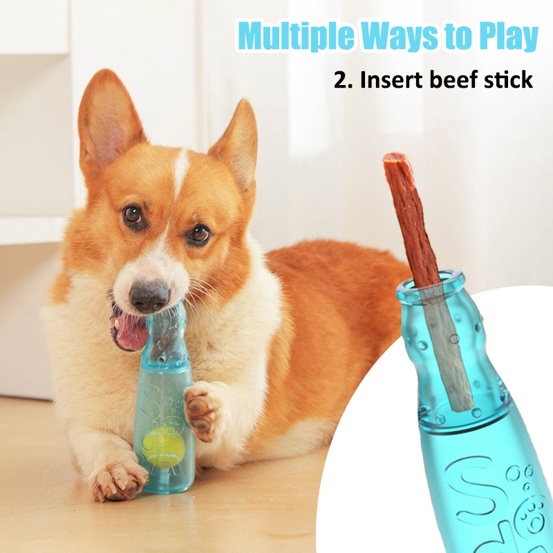 Aiitle Upgraded Dog Chew Bottle Toy with Ball