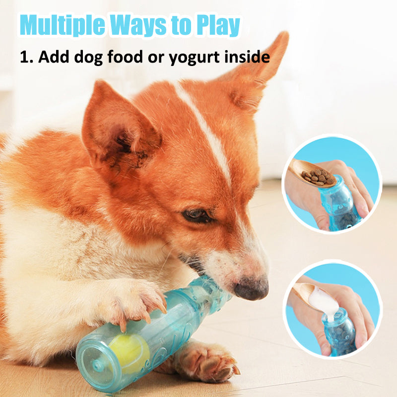 Aiitle Upgraded Dog Chew Bottle Toy with Ball