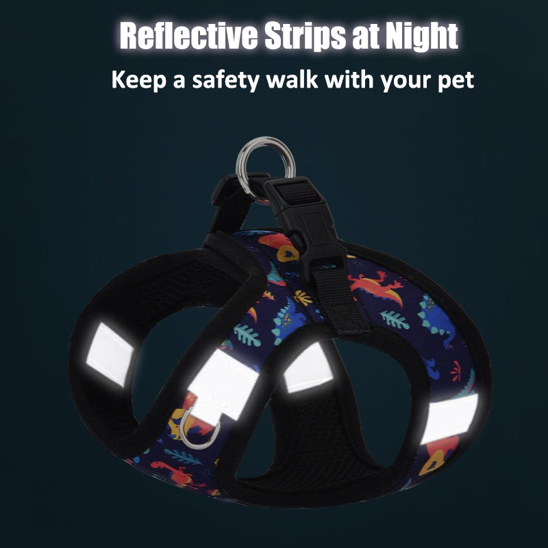 Aiitle Step in Print Floral Dog Vest Harness