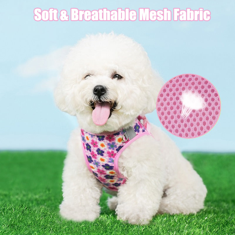 Aiitle Step in Print Floral Dog Vest Harness