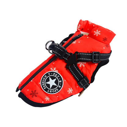 Aiitle Christmas Winter Dog Jacket Harness