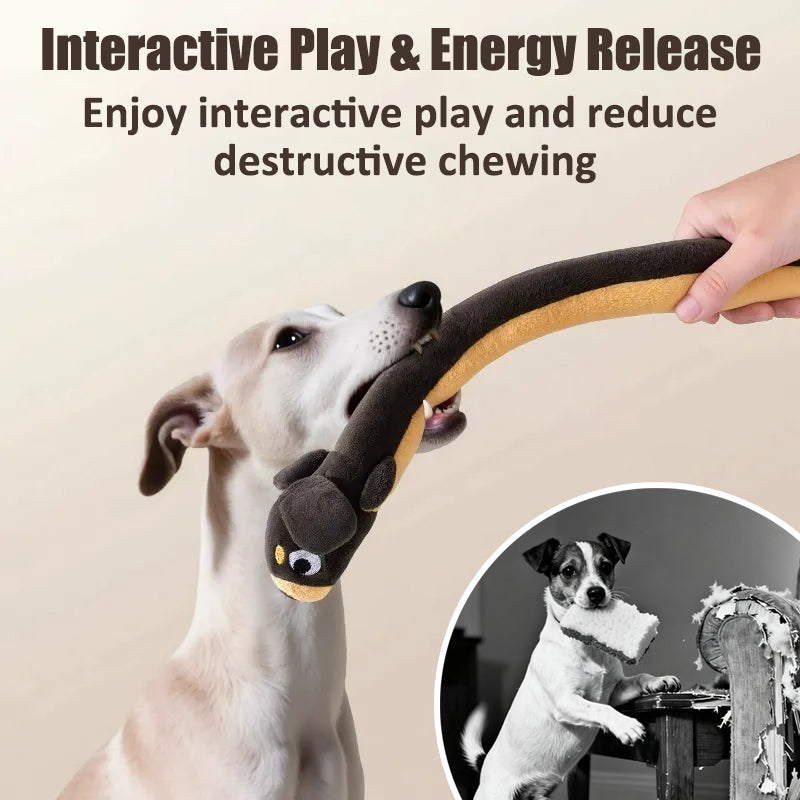 Extra-Long Plush Squeaky Dog Toy