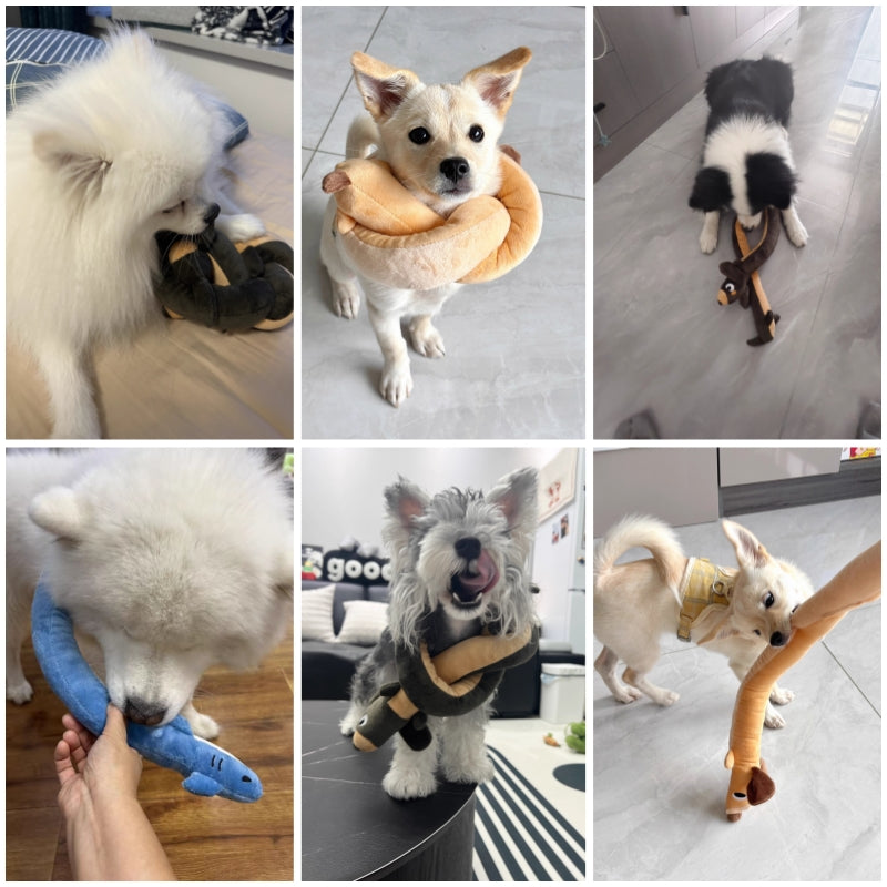 Extra-Long Plush Squeaky Dog Toy