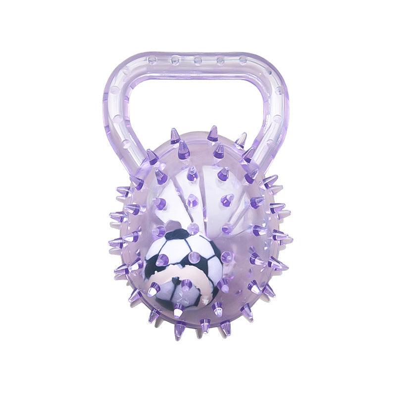Interactive Squeaky Ball Dog Toy with Handle