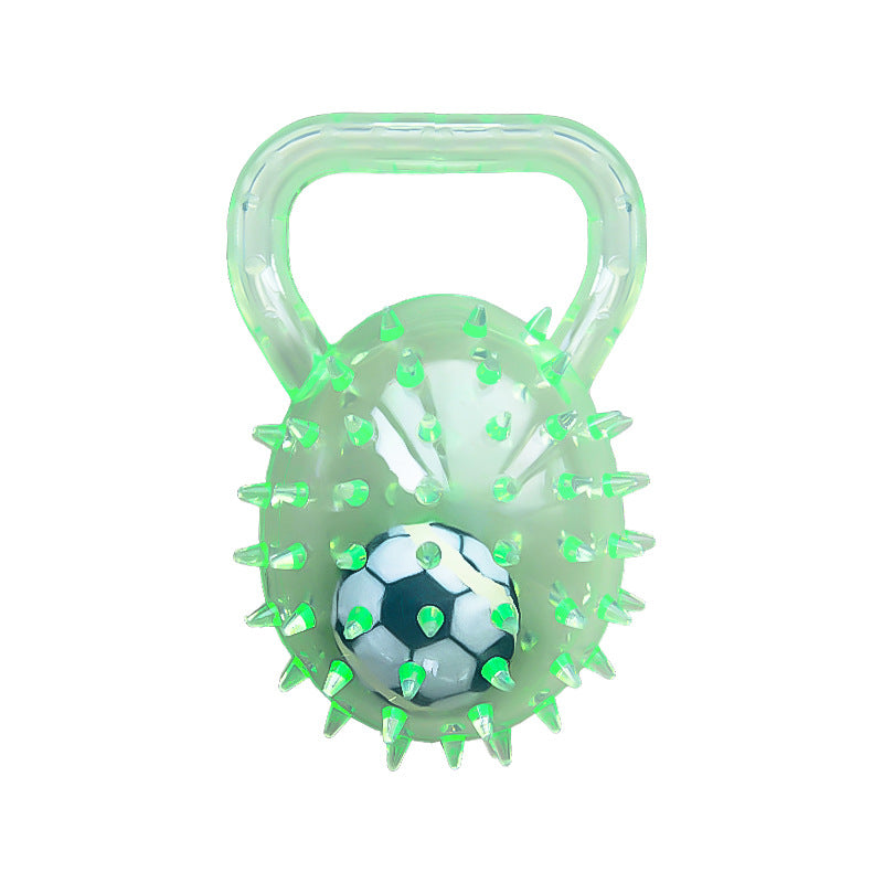 Interactive Squeaky Ball Dog Toy with Handle