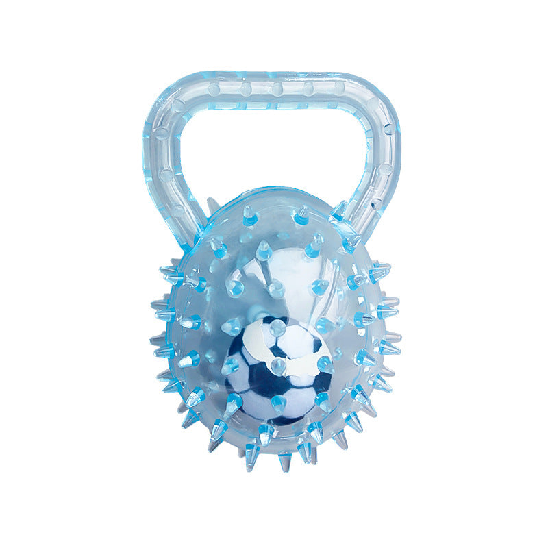 Interactive Squeaky Ball Dog Toy with Handle