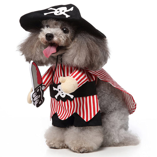 Aiitle Halloween Pirate Dog Costume With Hat