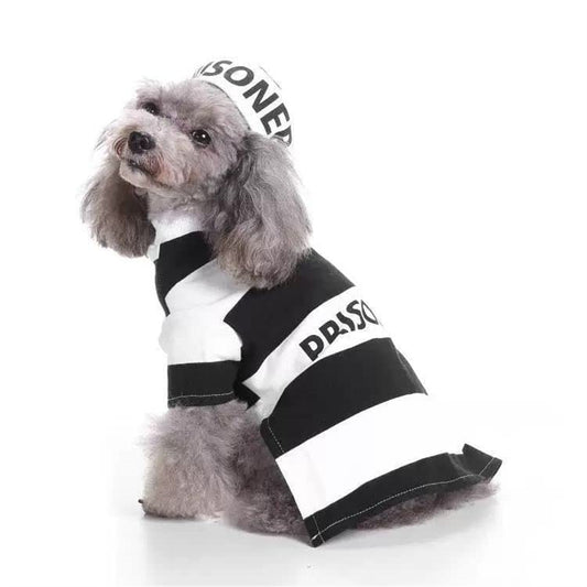 Aiitle Dog Halloween Party Prisoner Cosplay Uniform