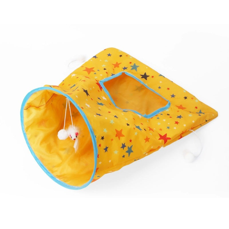 Aiitle Squeaky Self Interactive Cat Tunnel Bag