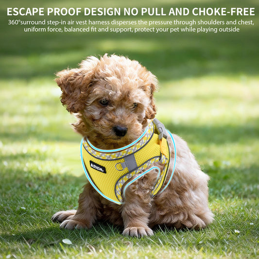 Aiitle Step in Breathable Air Mesh Dog Harness Yellow