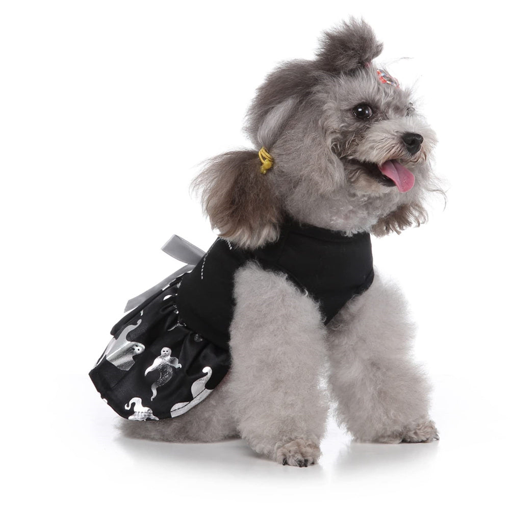 Aiitle Dog Halloween Black Ghost Costume