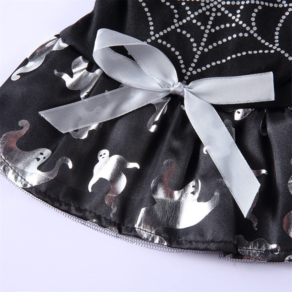 Aiitle Dog Halloween Black Ghost Costume