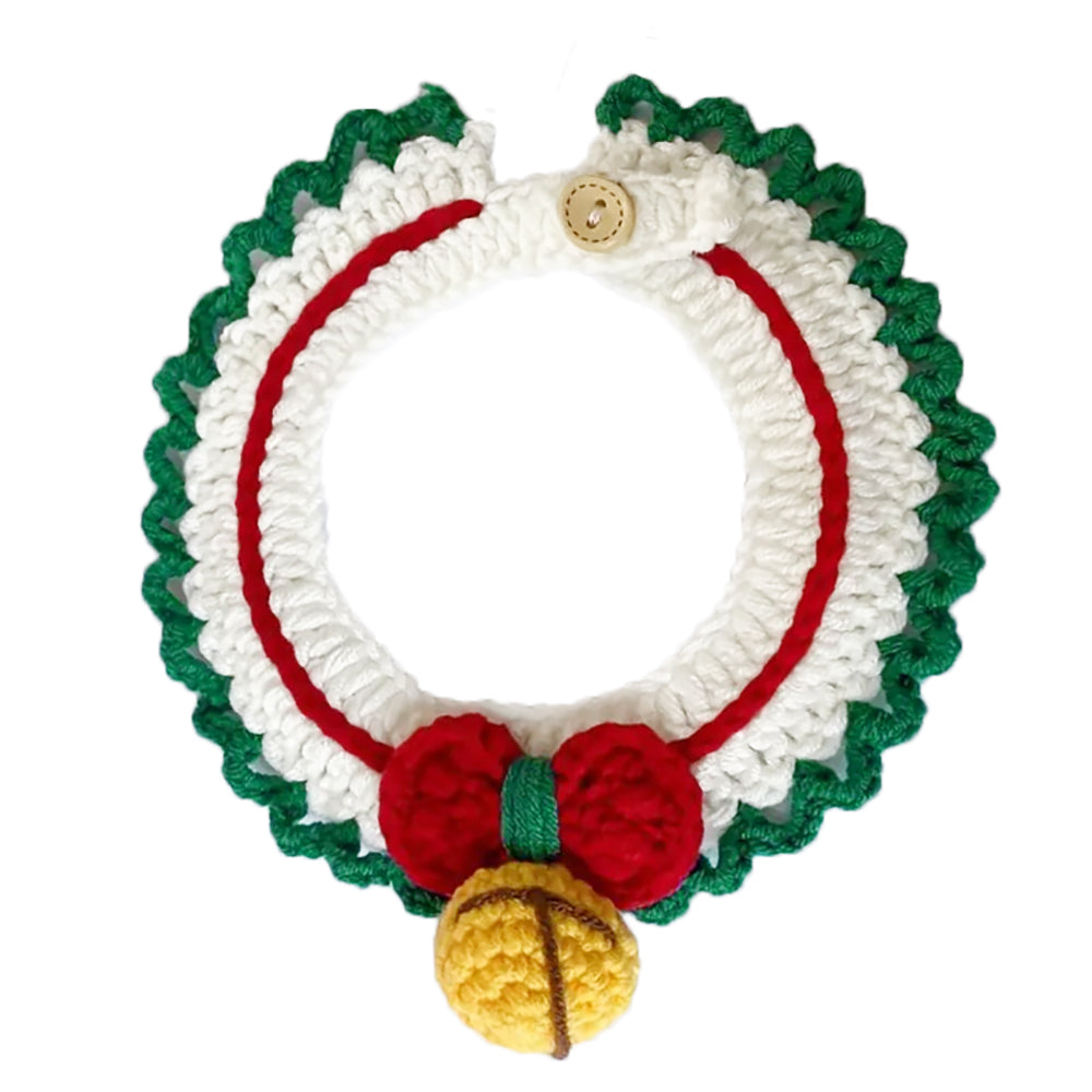 Aiitle Christmas Knitted Cat Collar