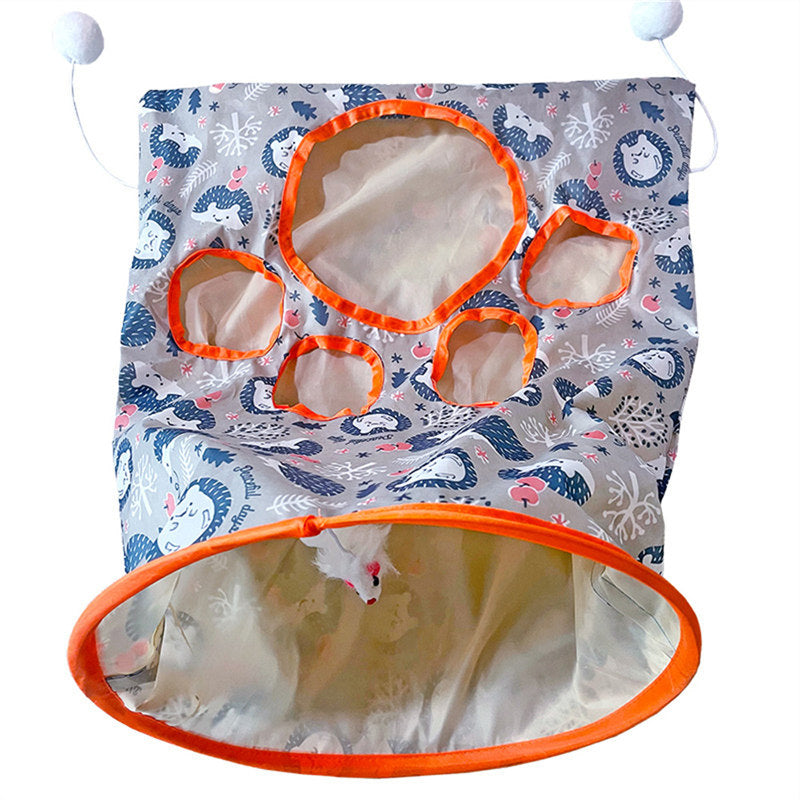 Aiitle Squeaky Self Interactive Cat Tunnel Bag