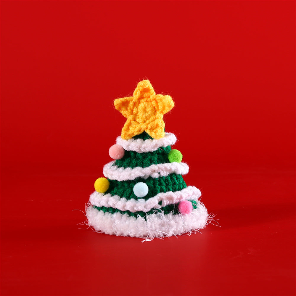 Aiitle Pet Christmas Knit Hat Collar Set