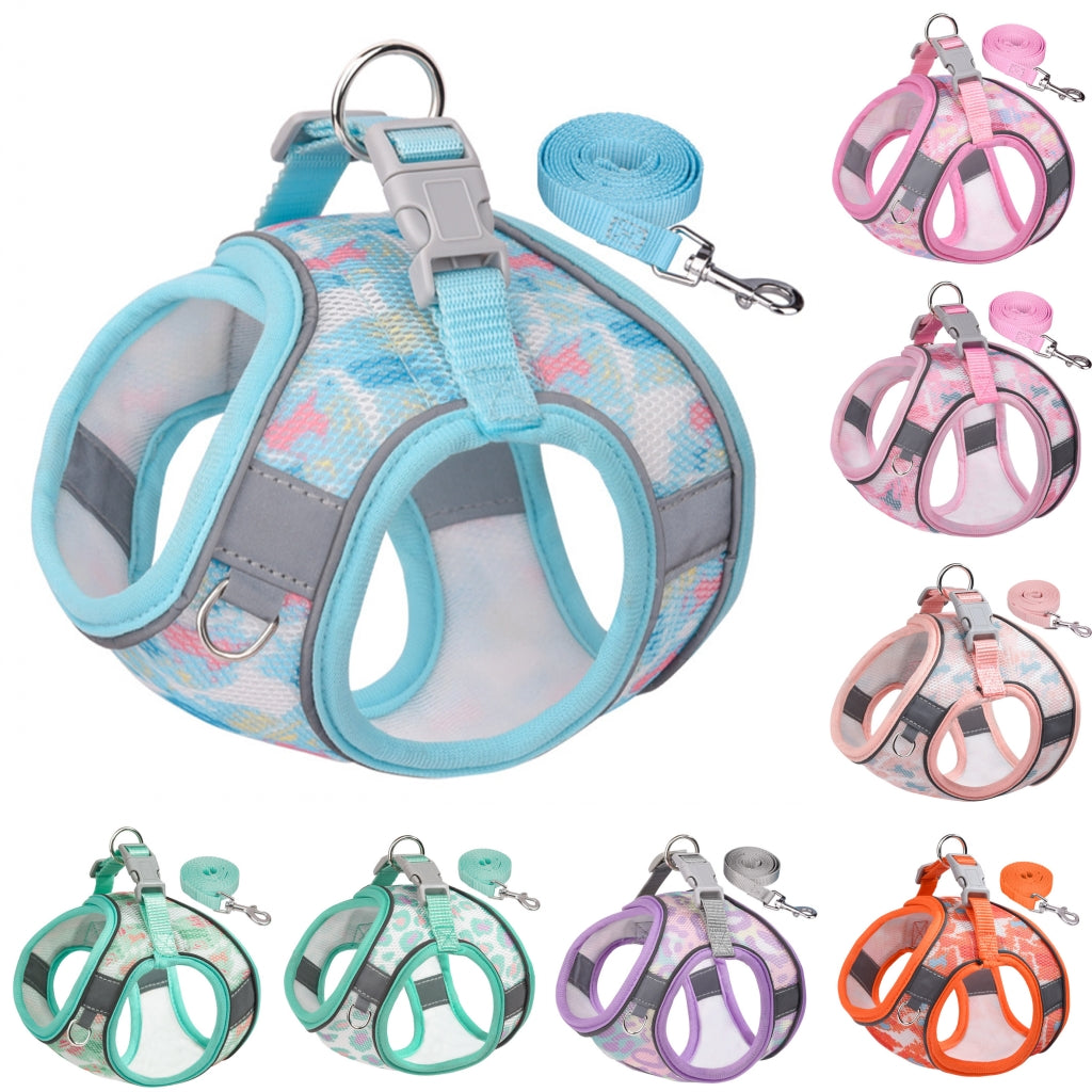 Aiitle Colorful Printed Mesh Dog Harness