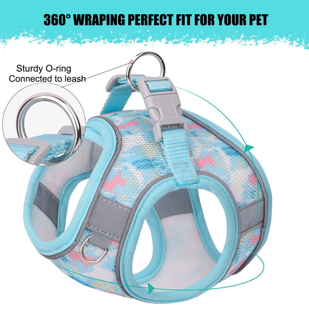 Aiitle Colorful Printed Mesh Dog Harness