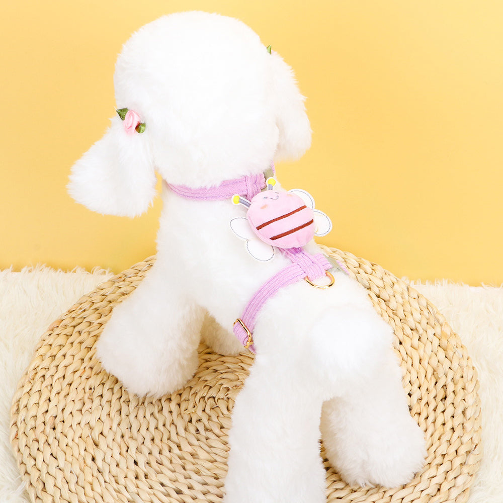 Aiitle Cute Bee 3D Pet Harness Leash Set