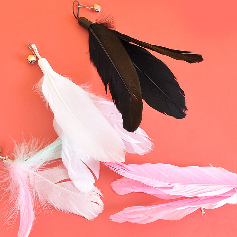 Aiitle Interactive Cat Teaser Feather Wand Toy with Suction Cup