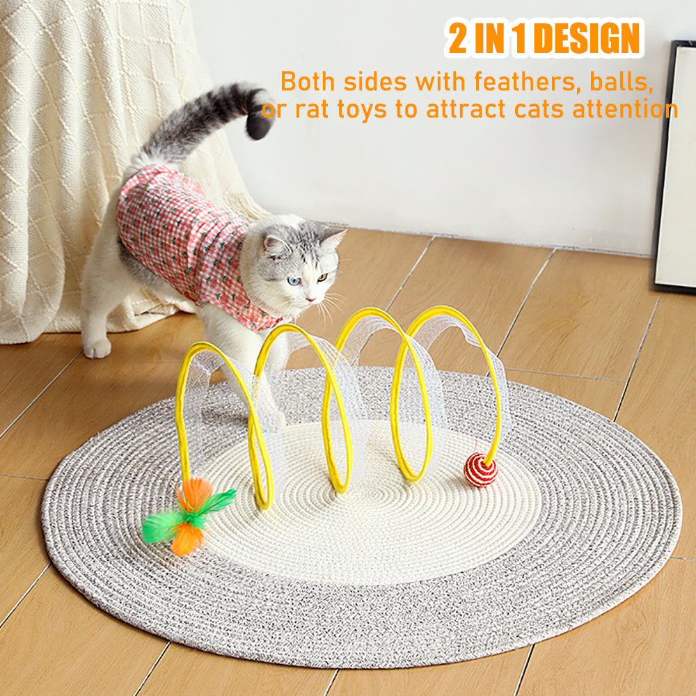 Aiitle Foldable Cat Spiral Tunnel