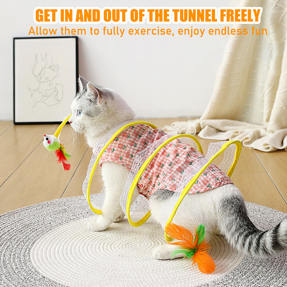 Aiitle Foldable Cat Spiral Tunnel