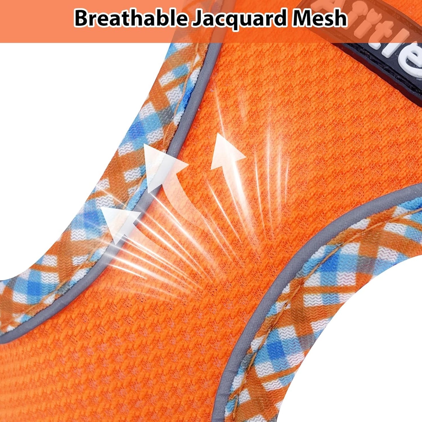 Aiitle Step in Breathable Air Mesh Dog Harness Orange