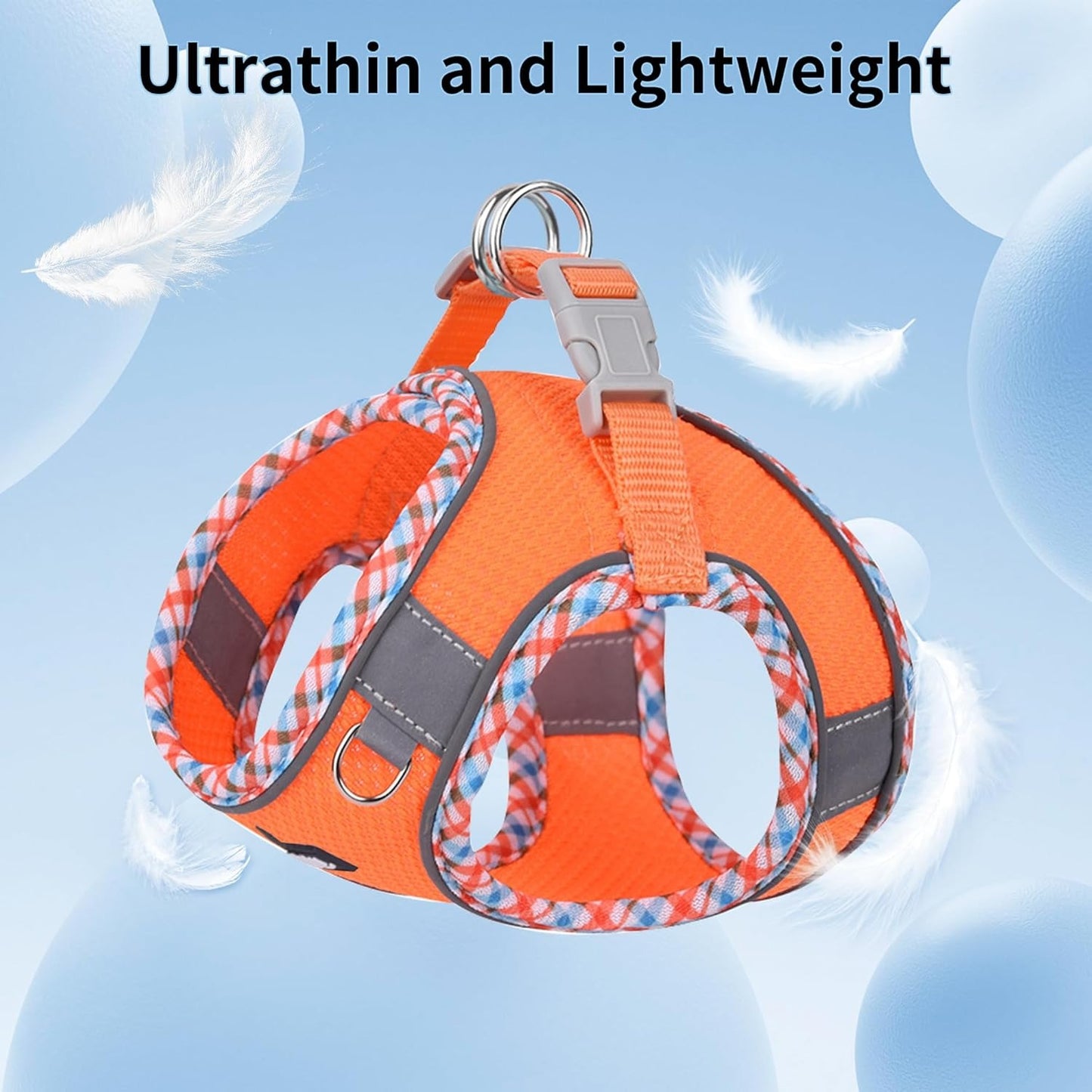 Aiitle Step in Breathable Air Mesh Dog Harness Orange