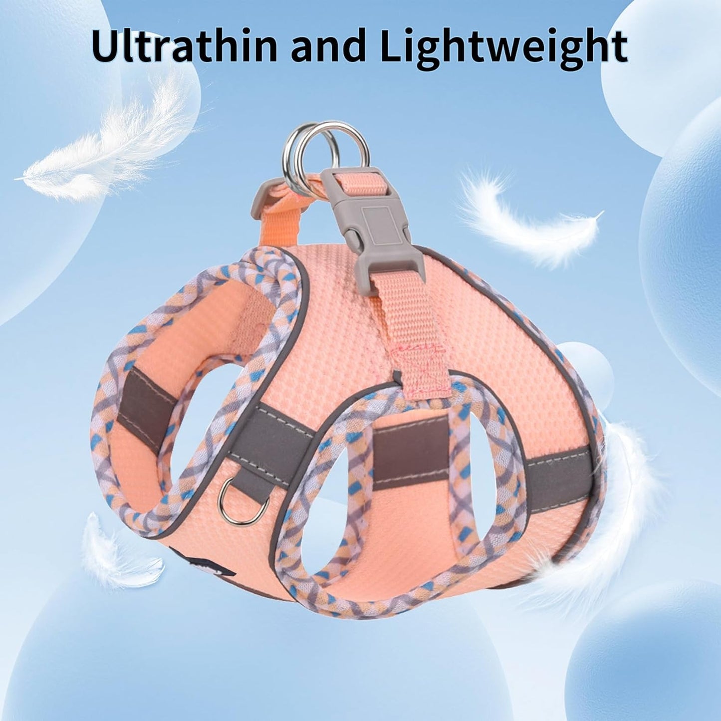 Aiitle Step in Breathable Air Mesh Dog Harness Pink