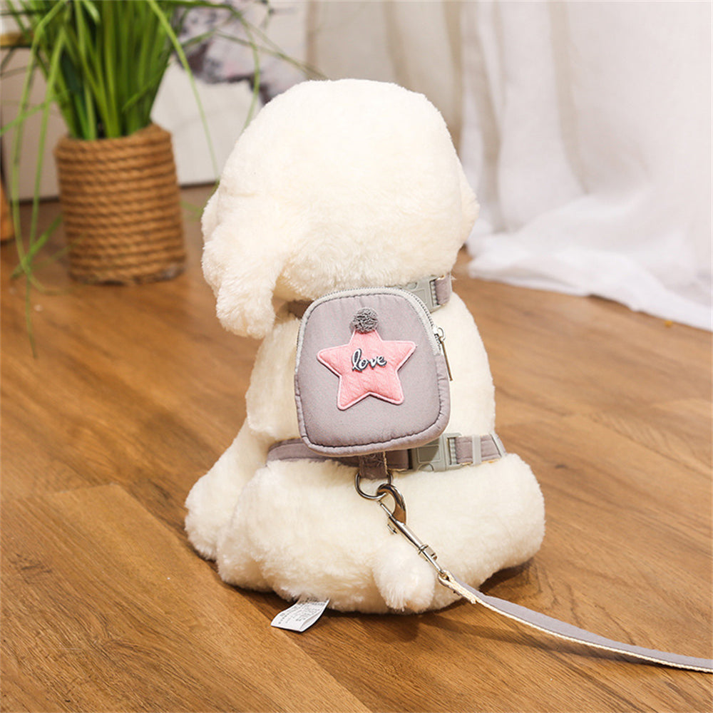 Aiitle Cute Adjustable Pet Harness Leash Set With Backpack
