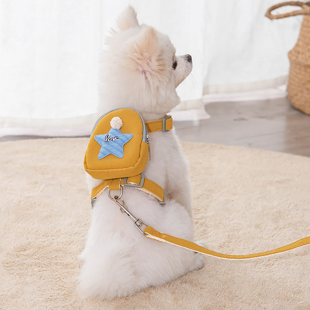 Aiitle Cute Adjustable Pet Harness Leash Set With Backpack