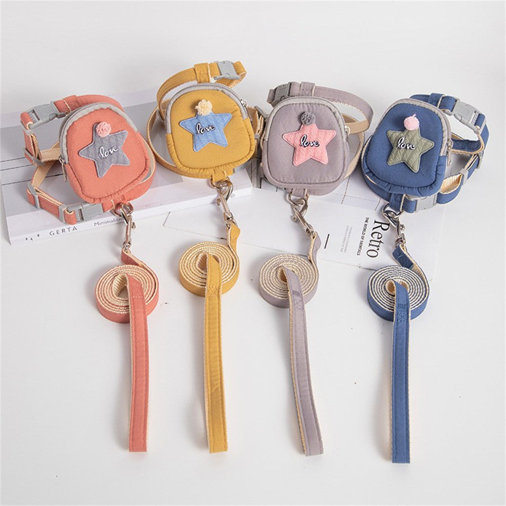 Aiitle Cute Adjustable Pet Harness Leash Set With Backpack