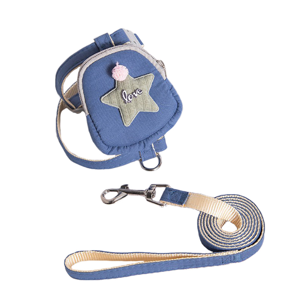 Aiitle Cute Adjustable Pet Harness Leash Set With Backpack
