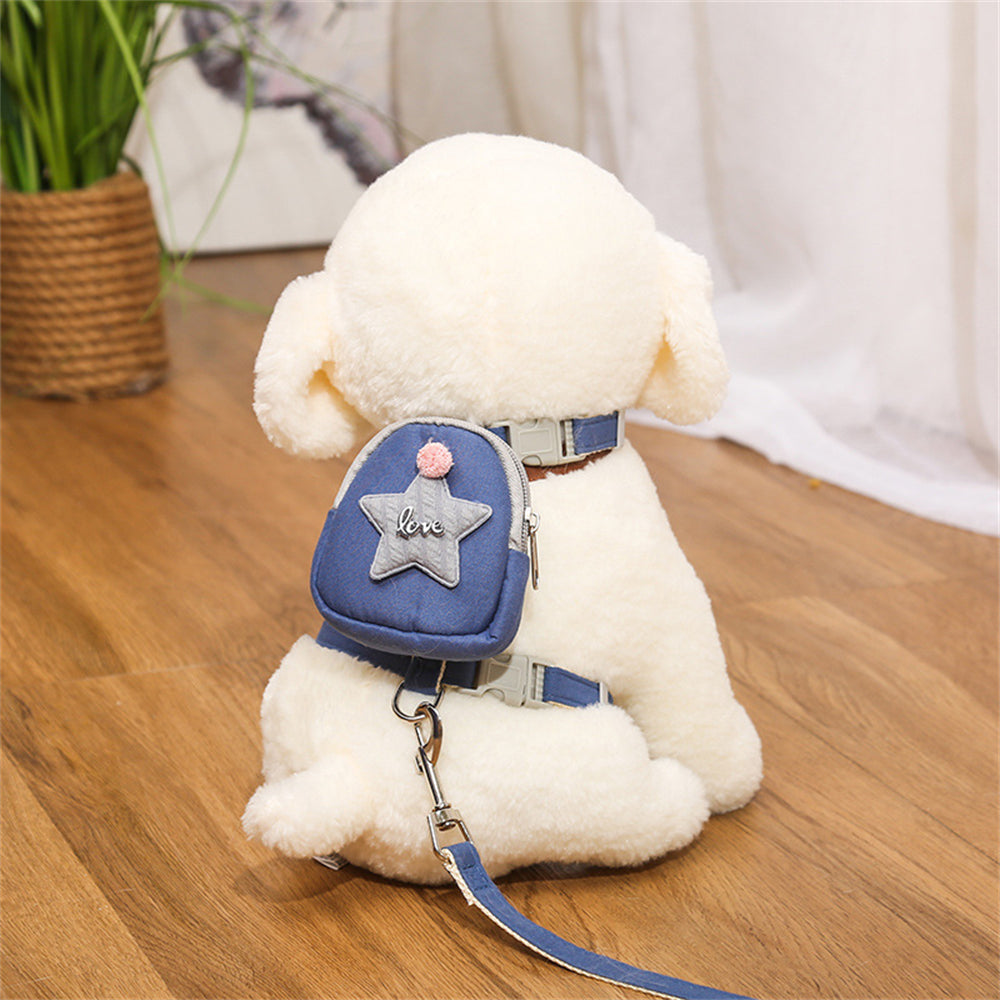 Aiitle Cute Adjustable Pet Harness Leash Set With Backpack