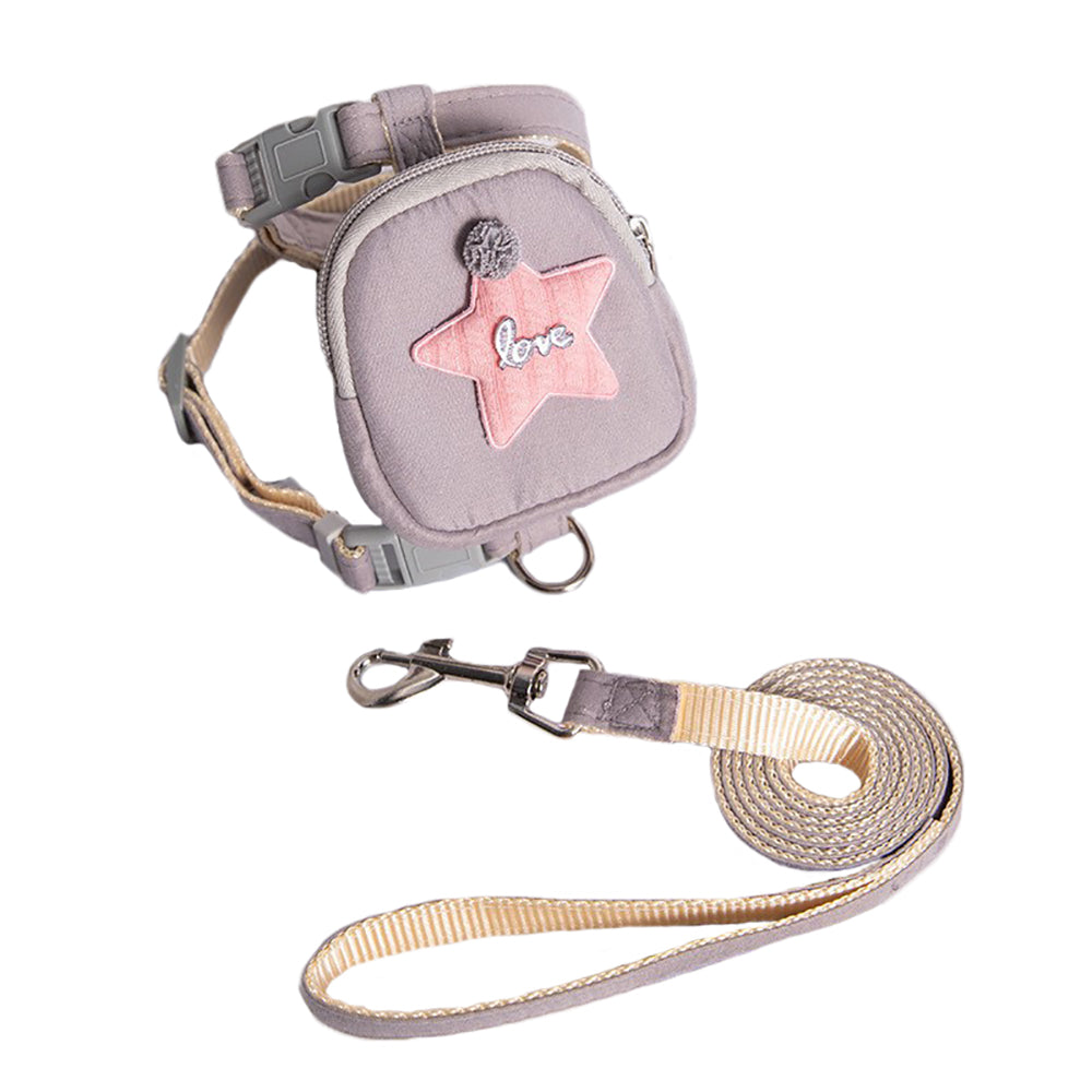 Aiitle Cute Adjustable Pet Harness Leash Set With Backpack