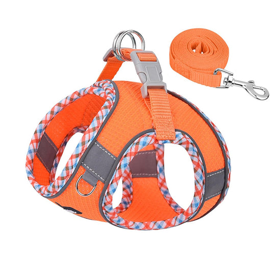 Aiitle Step in Breathable Air Mesh Dog Harness Orange