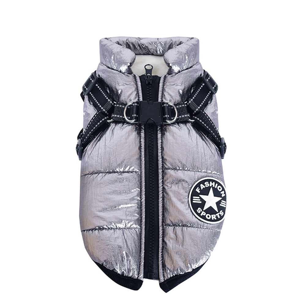 Aiitle Waterproof Winter Warm Dog Harness Jacket