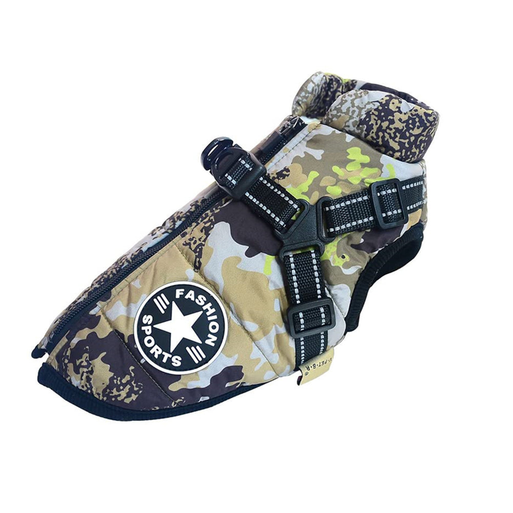 Aiitle Waterproof Winter Warm Dog Harness Jacket