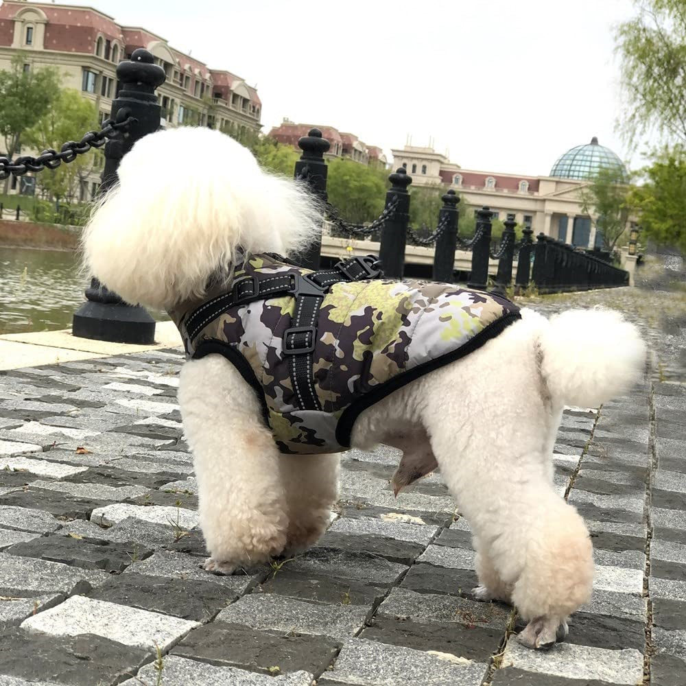 Aiitle Waterproof Winter Warm Dog Harness Jacket