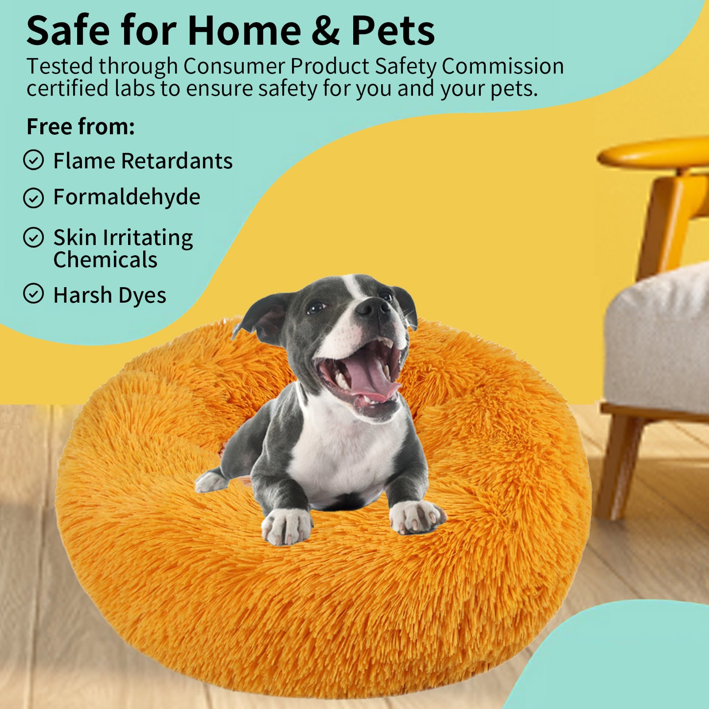 AIITLE high-quality dog or cat bed, furry, harmless and soft plush | AIITLE