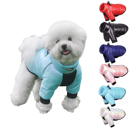 AIITLE Dog Winter Reflective Coat Fleece Lined Dog Vest and Leash Set | AIITLE